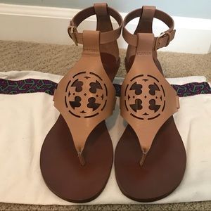 Tory Burch Brown Wedges with Dust Bag